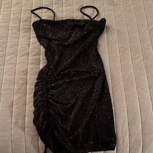Elegant Black Glitter Dress